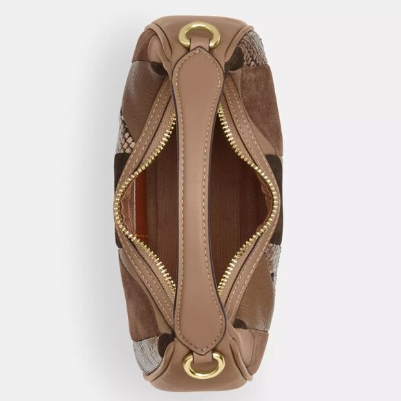 NWT Coach CCE62 Carmen Mini Crossbody Bag With Patchwork in Mushroom *SEALED* - Picture 6 of 9